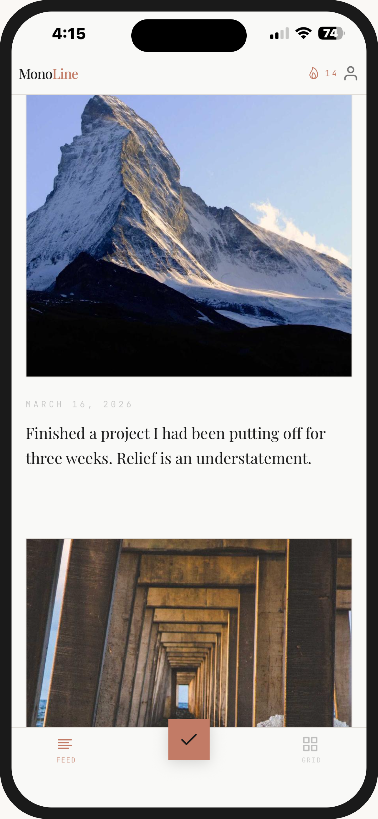 MonoLine streak screen